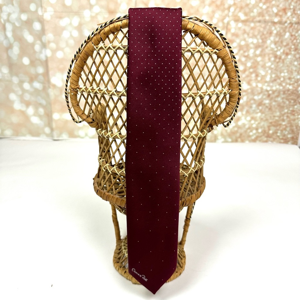Vintage Oscar De La Renta Luxury Logo Tie